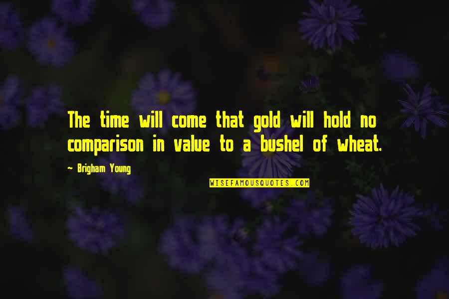 Aikens Lake Quotes By Brigham Young: The time will come that gold will hold