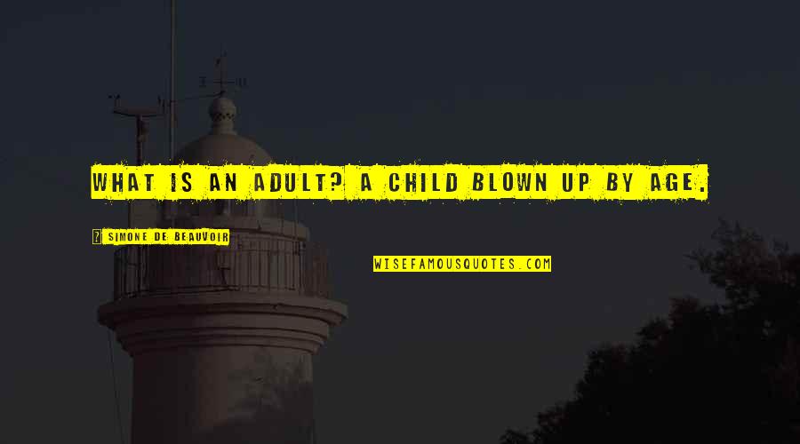 Akhmet Baitursynov Quotes By Simone De Beauvoir: What is an adult? A child blown up