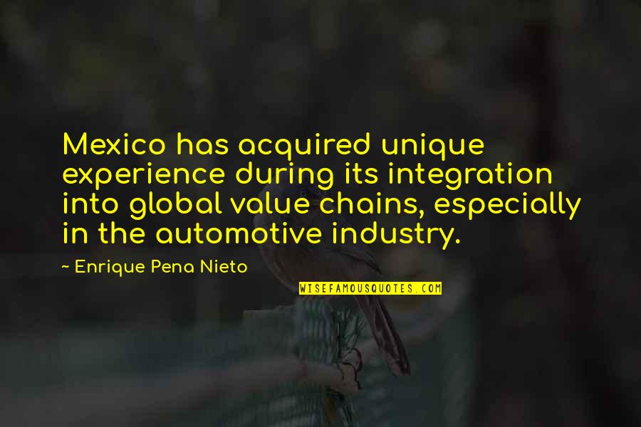 Aktmzm Quotes By Enrique Pena Nieto: Mexico has acquired unique experience during its integration