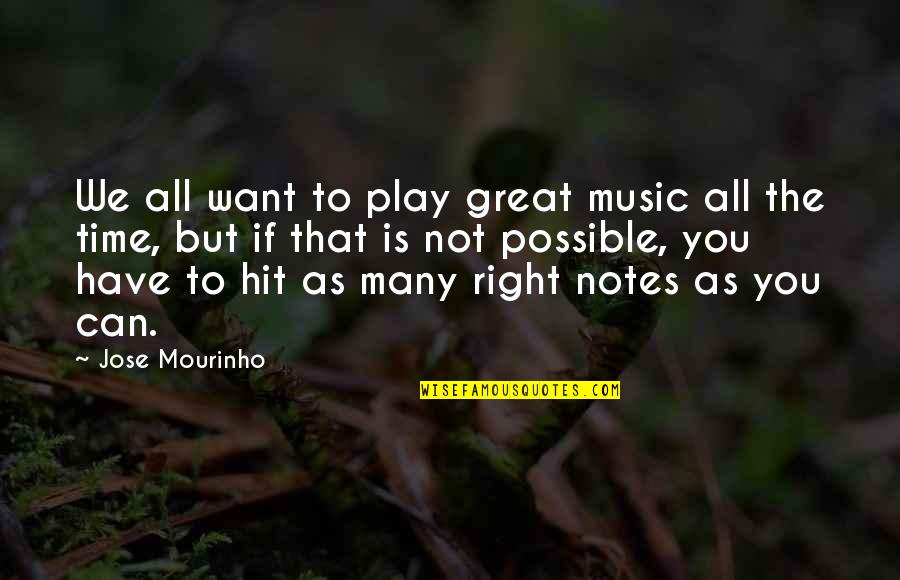 Algal Quotes By Jose Mourinho: We all want to play great music all