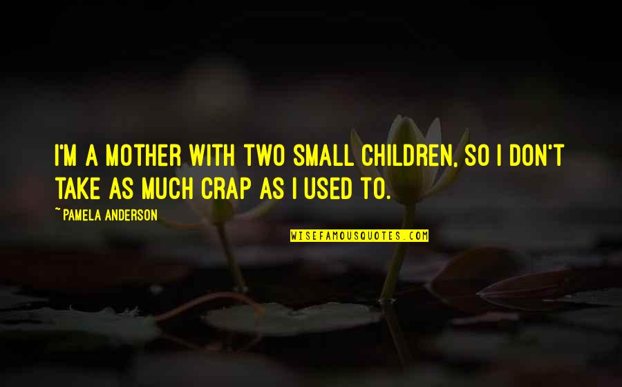 Algerian Proverbs Quotes By Pamela Anderson: I'm a mother with two small children, so