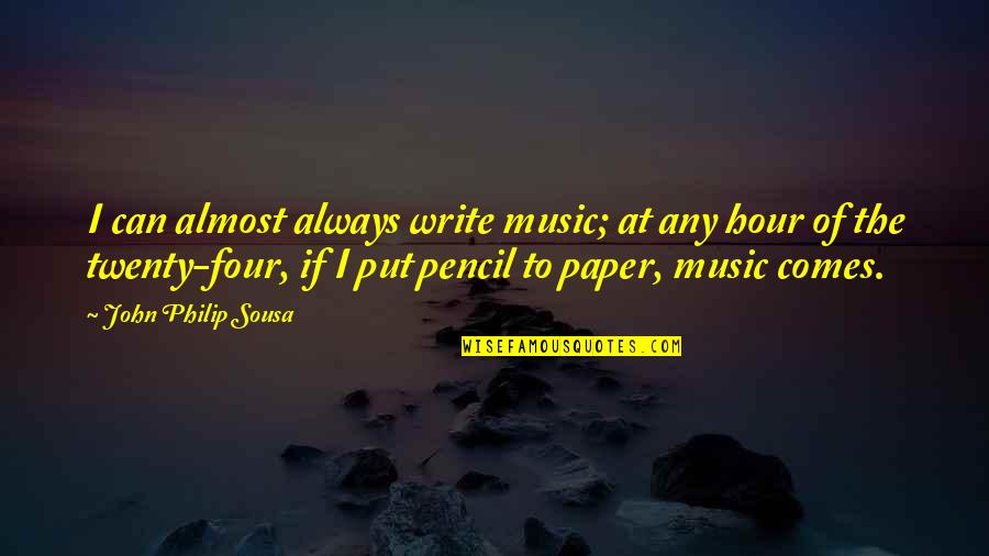 Aliette 80 Quotes By John Philip Sousa: I can almost always write music; at any