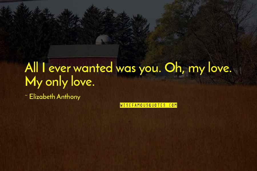 All I Wanted Was Quotes By Elizabeth Anthony: All I ever wanted was you. Oh, my