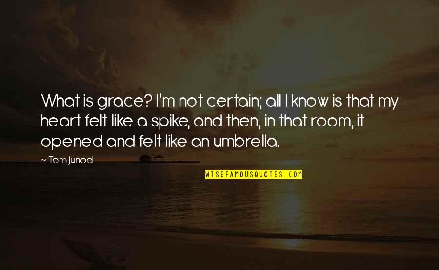 All My Heart Quotes By Tom Junod: What is grace? I'm not certain; all I