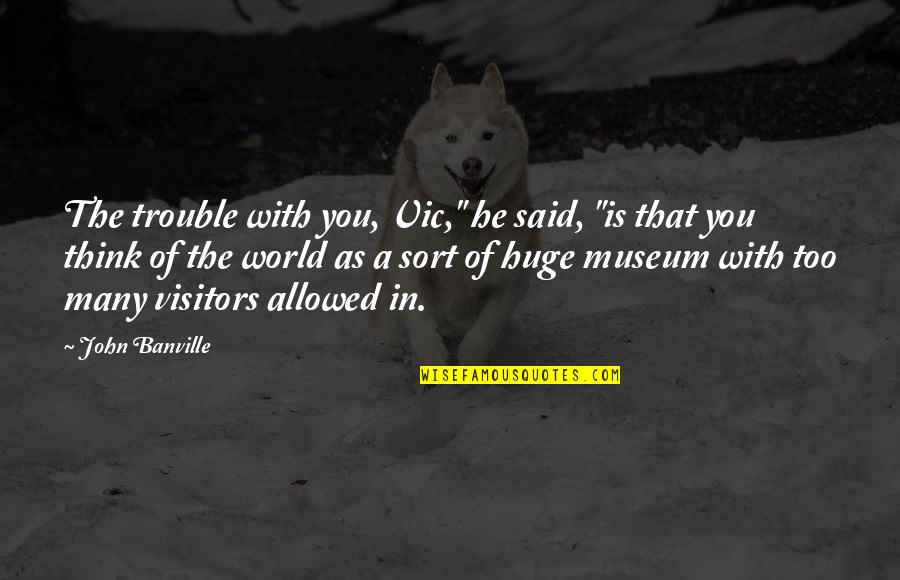 All The Trouble In The World Quotes By John Banville: The trouble with you, Vic," he said, "is