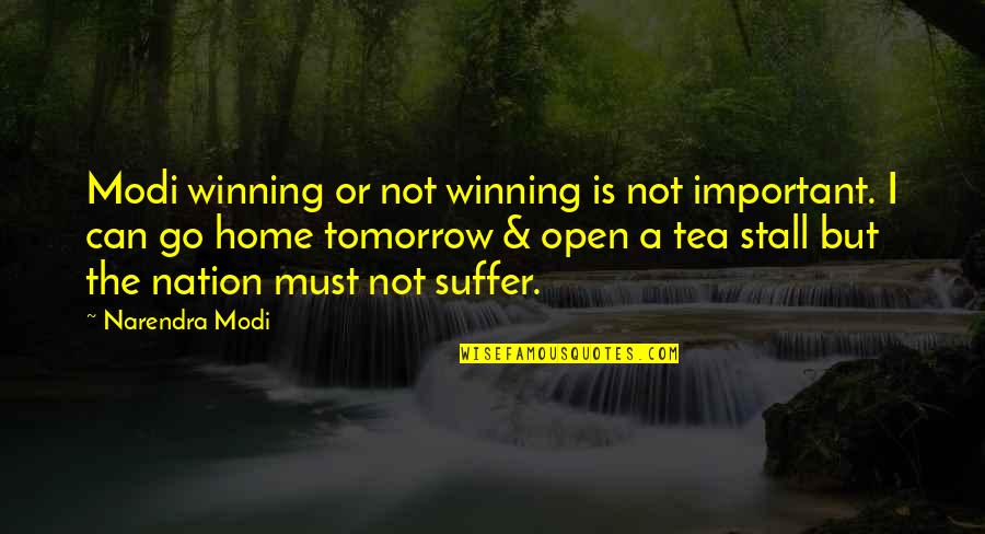 Allbritten Pool Quotes By Narendra Modi: Modi winning or not winning is not important.