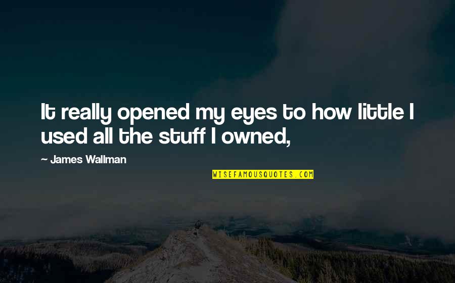 All'ot Quotes By James Wallman: It really opened my eyes to how little