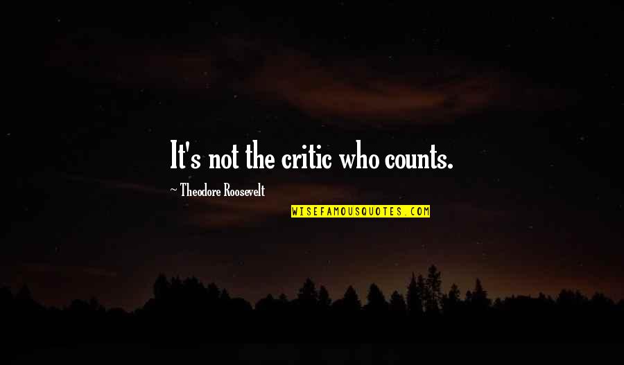 Amarone Granite Quotes By Theodore Roosevelt: It's not the critic who counts.