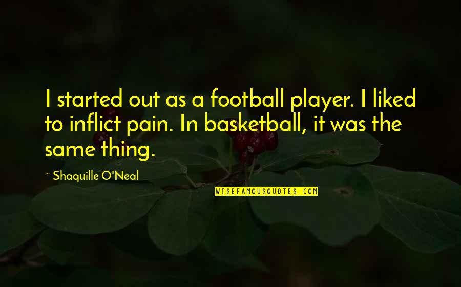 Amazing Thought Provoking Quotes By Shaquille O'Neal: I started out as a football player. I