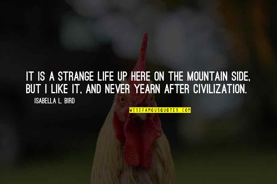 Amber Mozo Quotes By Isabella L. Bird: It is a strange life up here on