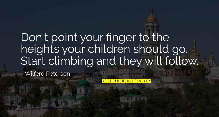 Ambiguous Quotes And Quotes By Wilferd Peterson: Don't point your finger to the heights your