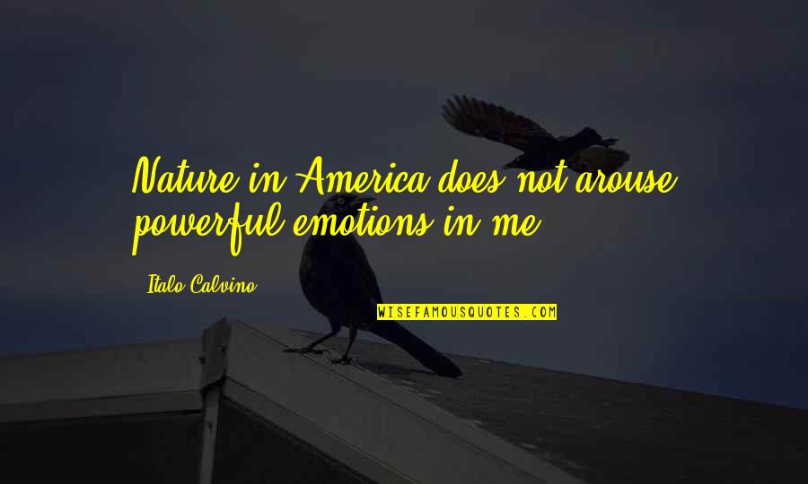 America And Nature Quotes By Italo Calvino: Nature in America does not arouse powerful emotions