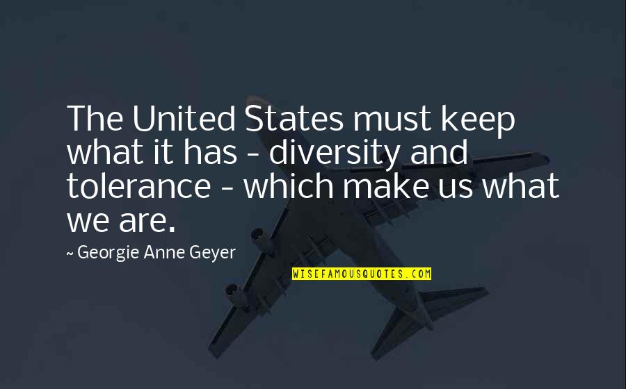 America United Quotes By Georgie Anne Geyer: The United States must keep what it has