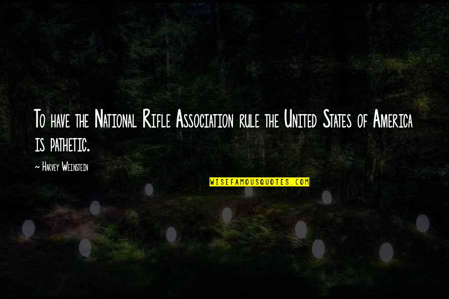 America United Quotes By Harvey Weinstein: To have the National Rifle Association rule the