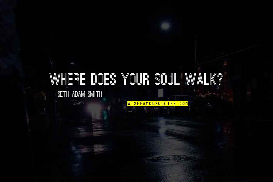 Amoebas In Humans Quotes By Seth Adam Smith: Where does your soul walk?