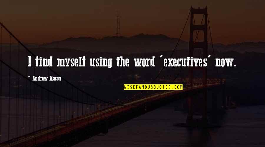Amokrane Lyes Quotes By Andrew Mason: I find myself using the word 'executives' now.
