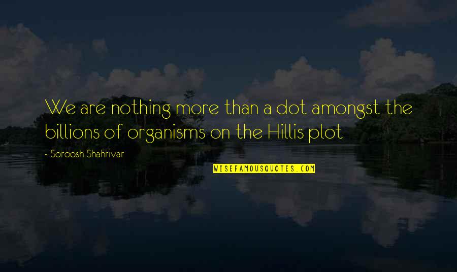 Amongst Quotes By Soroosh Shahrivar: We are nothing more than a dot amongst