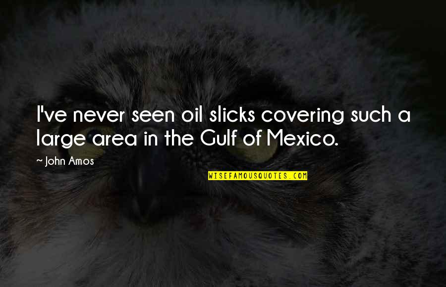 Amos Quotes By John Amos: I've never seen oil slicks covering such a