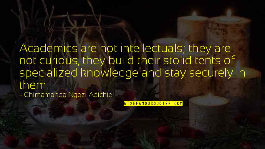 Ampolla Quotes By Chimamanda Ngozi Adichie: Academics are not intellectuals; they are not curious,