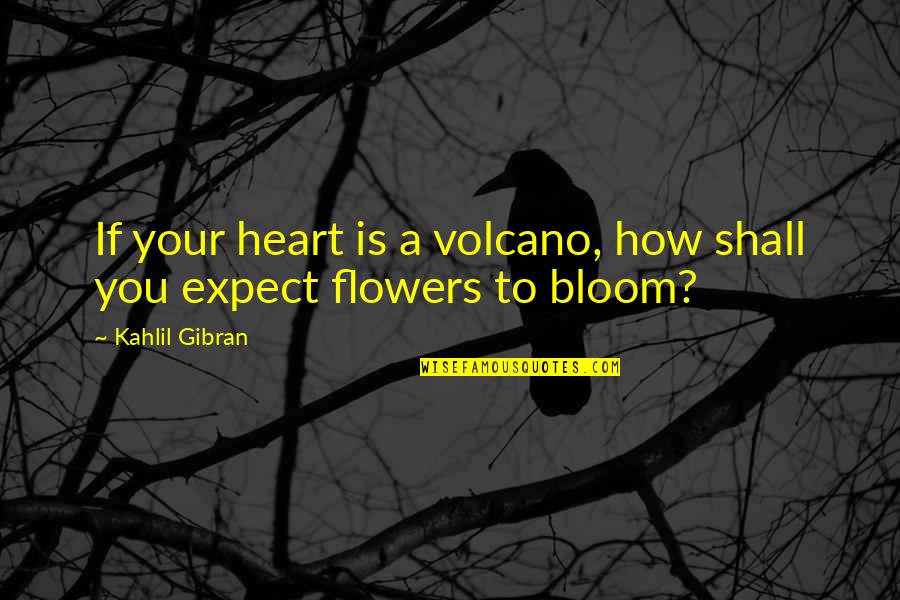 Amram Ebgi Quotes By Kahlil Gibran: If your heart is a volcano, how shall