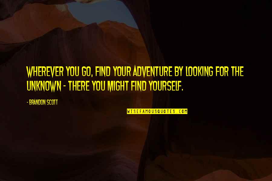 Amstel Beer Quotes By Brandon Scott: Wherever you go, find your adventure by looking