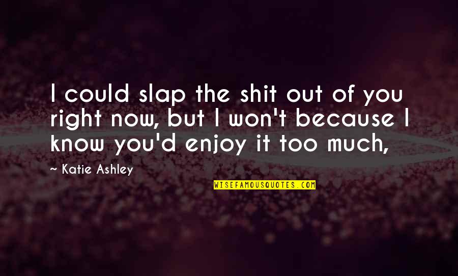 Amy Fleming Heartland Quotes By Katie Ashley: I could slap the shit out of you