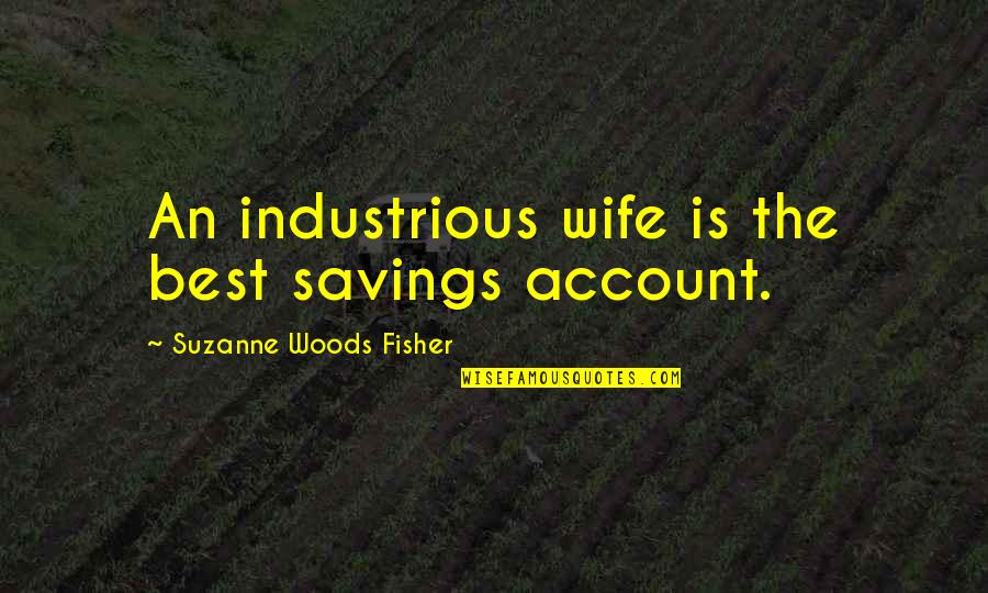 Amy Fleming Heartland Quotes By Suzanne Woods Fisher: An industrious wife is the best savings account.