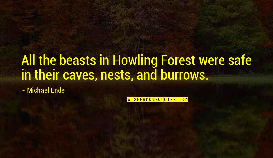 An Exhausting Day Quotes By Michael Ende: All the beasts in Howling Forest were safe