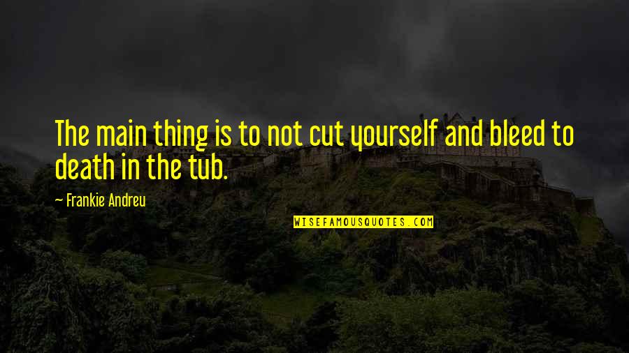 Anagrams Generator Quotes By Frankie Andreu: The main thing is to not cut yourself