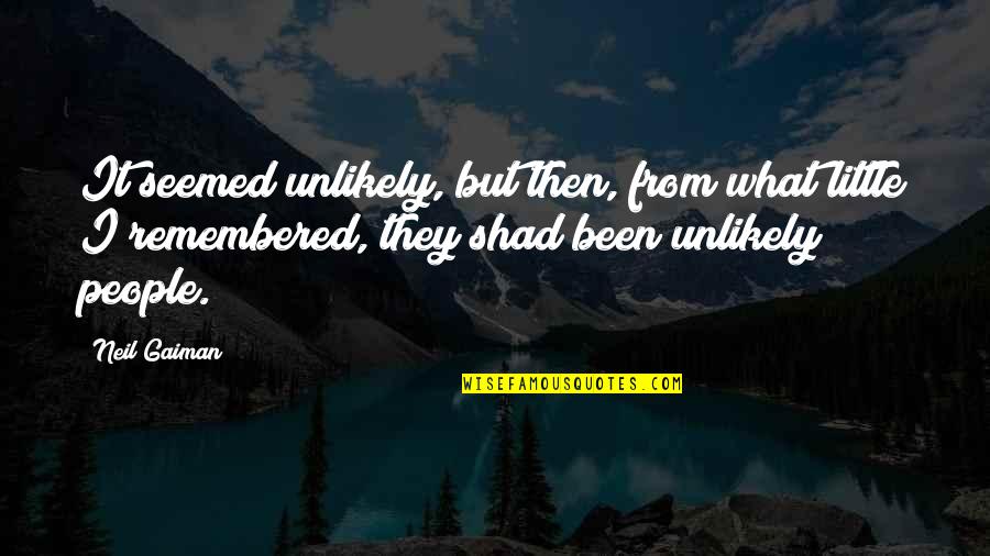 Anguiano Labradors Quotes By Neil Gaiman: It seemed unlikely, but then, from what little