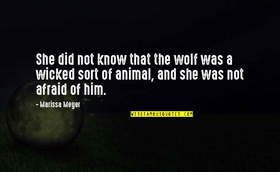 Animal Quotes By Marissa Meyer: She did not know that the wolf was