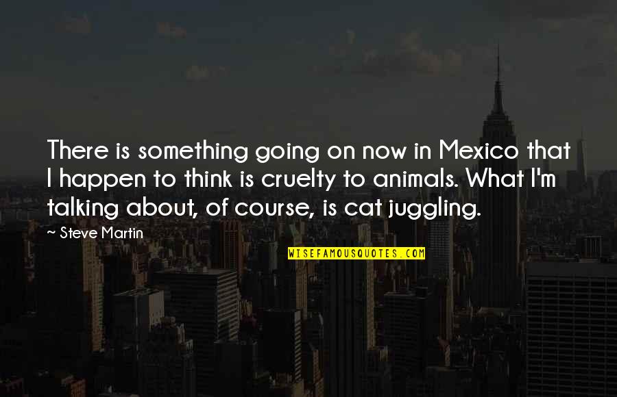 Animals Cruelty Quotes By Steve Martin: There is something going on now in Mexico