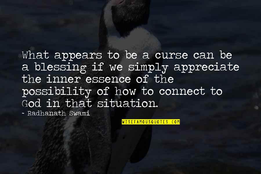 Anime Wallpaper Quotes By Radhanath Swami: What appears to be a curse can be