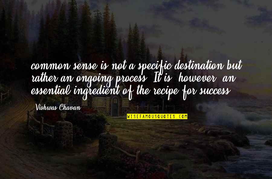 Annahme Unter Quotes By Vishwas Chavan: common sense is not a specific destination but