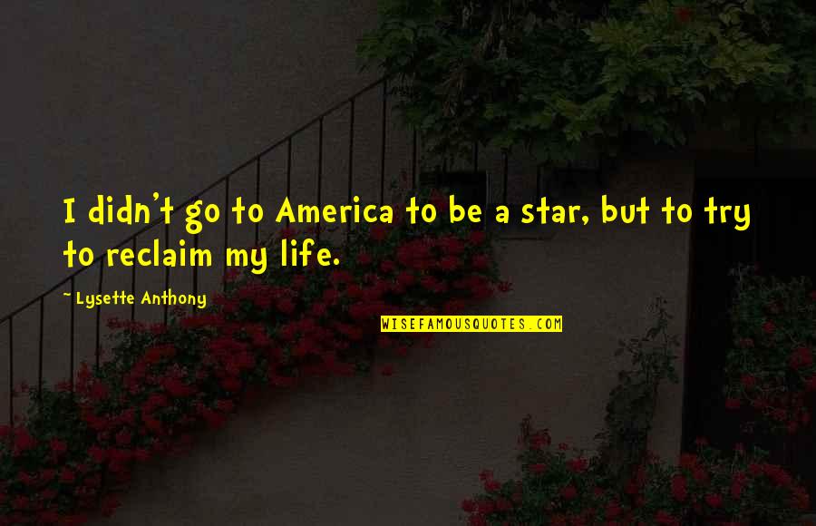 Annetje Bogert Quotes By Lysette Anthony: I didn't go to America to be a