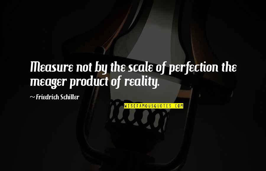 Annette Kolodny Quotes By Friedrich Schiller: Measure not by the scale of perfection the