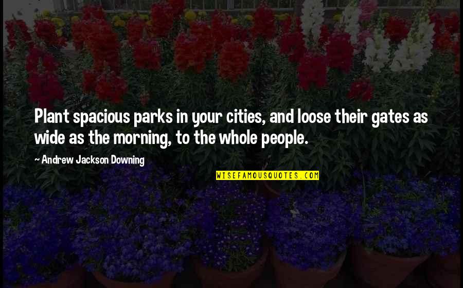 Anthropologist Humor Quotes By Andrew Jackson Downing: Plant spacious parks in your cities, and loose