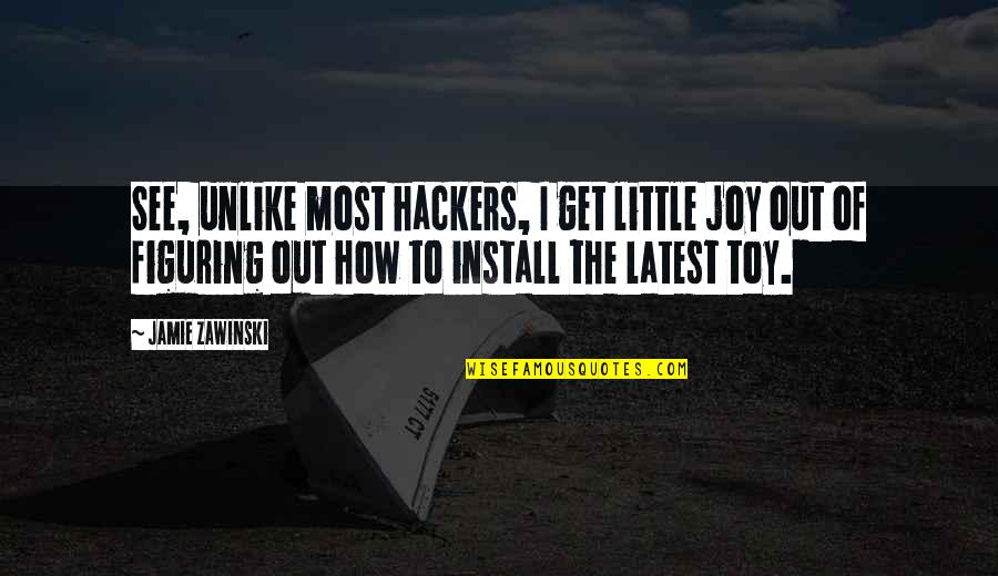 Antimonides Quotes By Jamie Zawinski: See, unlike most hackers, I get little joy