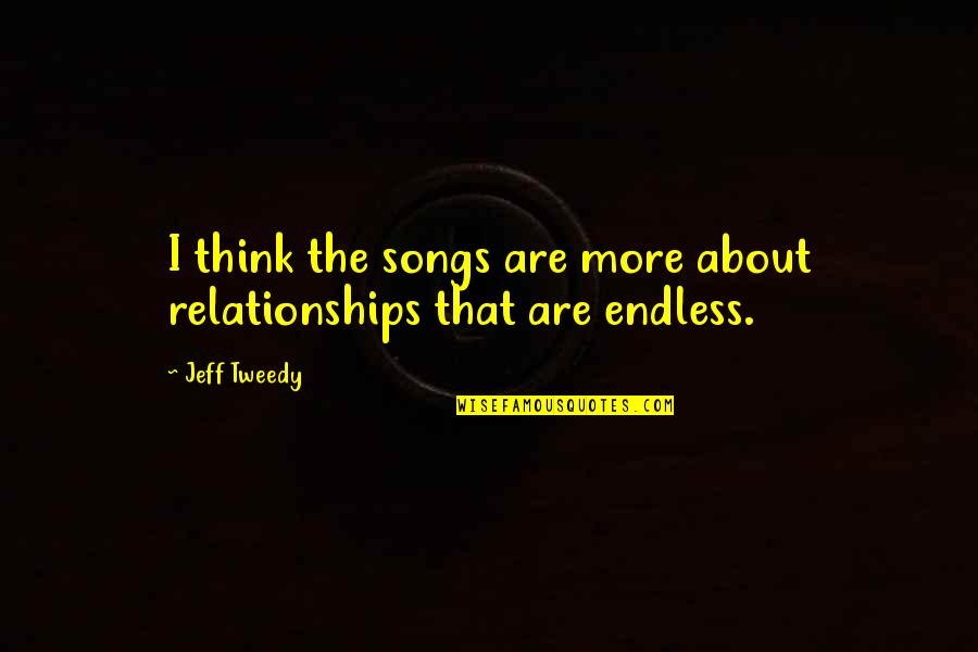 Anuas Cancer Quotes By Jeff Tweedy: I think the songs are more about relationships