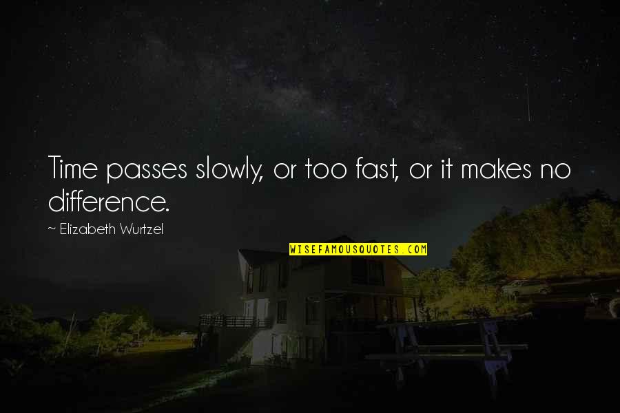 Anustup Basu Quotes By Elizabeth Wurtzel: Time passes slowly, or too fast, or it