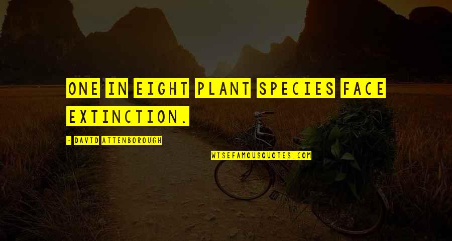 Anys Quotes By David Attenborough: One in eight plant species face extinction.