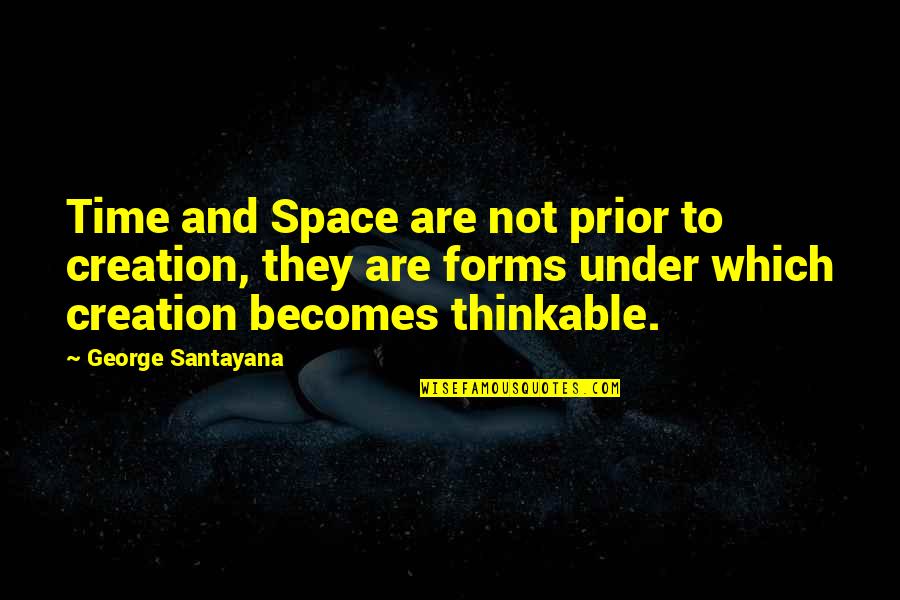 Apa Style Indirect Quotes By George Santayana: Time and Space are not prior to creation,