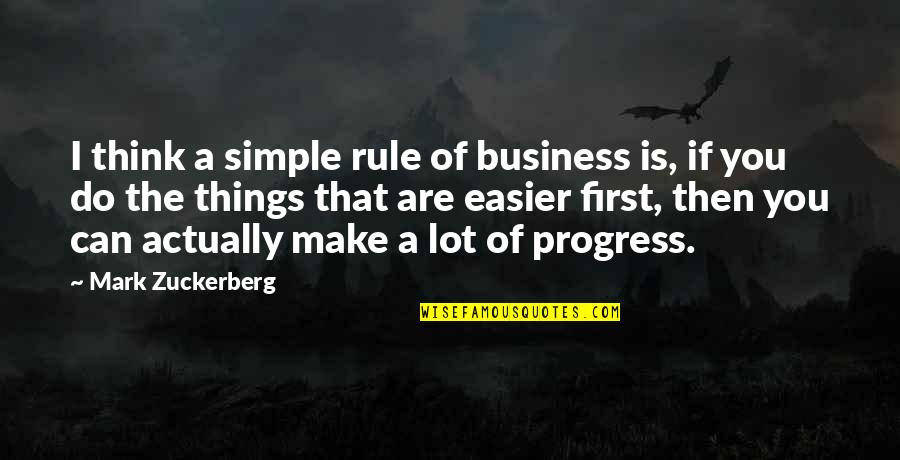 Apagando In English Quotes By Mark Zuckerberg: I think a simple rule of business is,