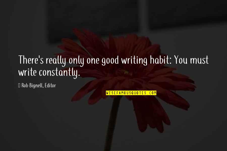 Apinan Poshyananda Quotes By Rob Bignell, Editor: There's really only one good writing habit: You