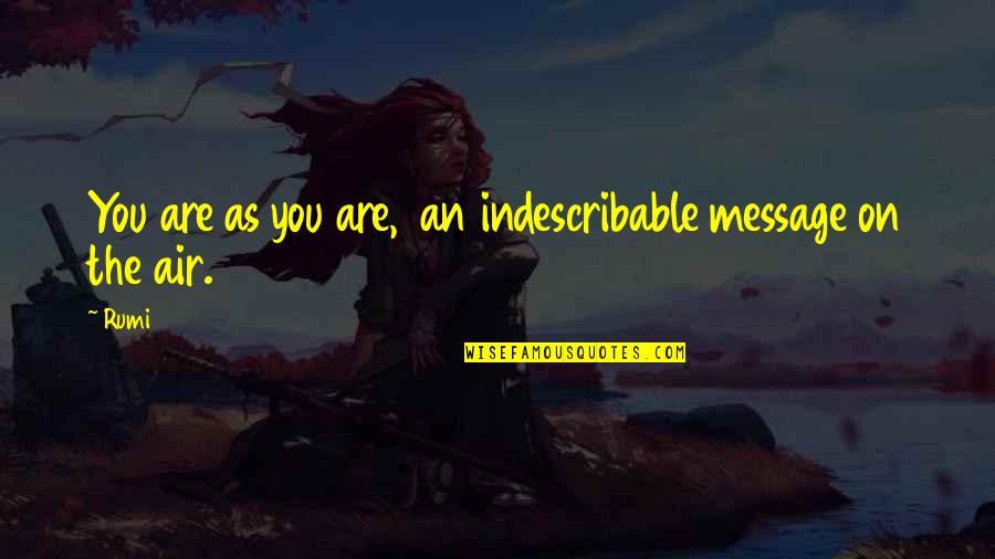 Applecare Phone Quotes By Rumi: You are as you are, an indescribable message