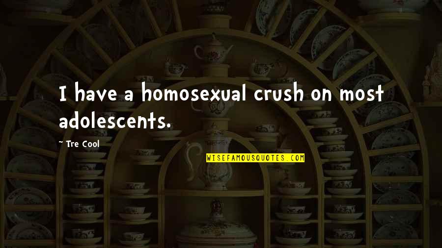 Aravanis Quotes By Tre Cool: I have a homosexual crush on most adolescents.