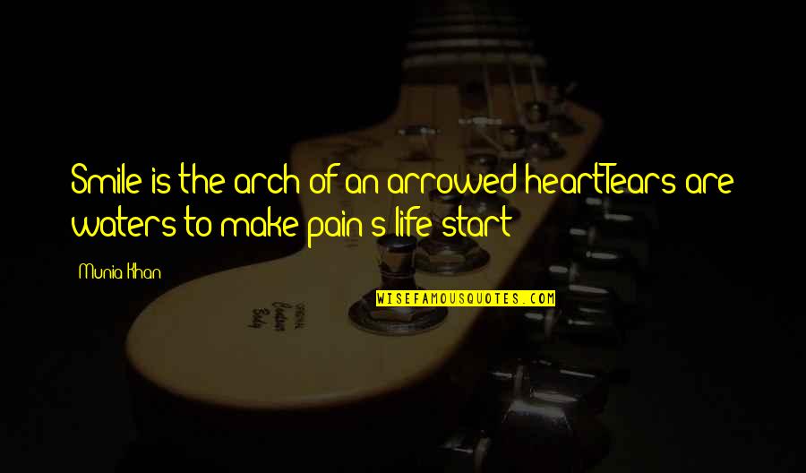 Arch's Quotes By Munia Khan: Smile is the arch of an arrowed heartTears