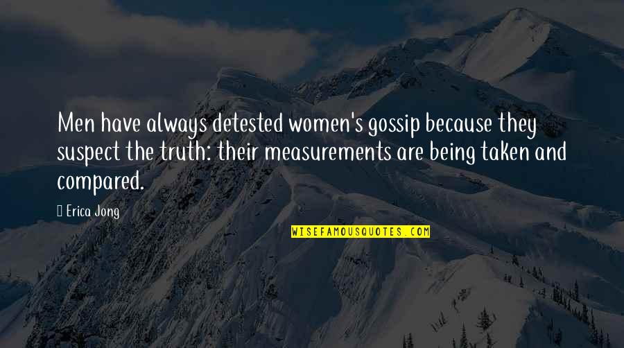 Are Because Quotes By Erica Jong: Men have always detested women's gossip because they