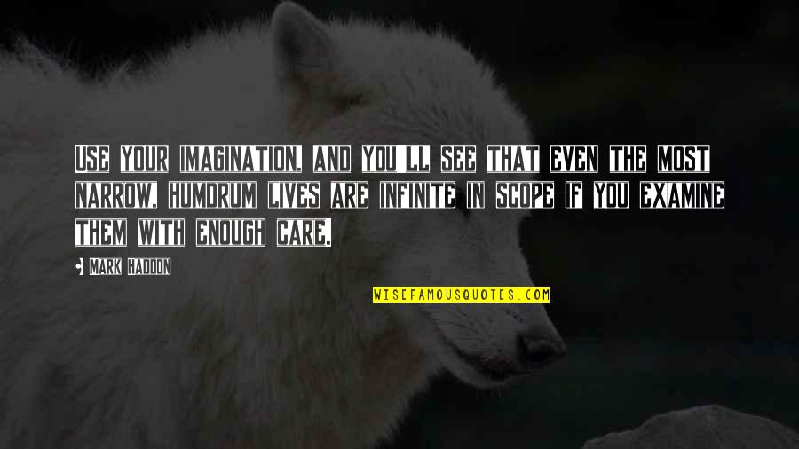 Ariettes Quotes By Mark Haddon: Use your imagination, and you'll see that even