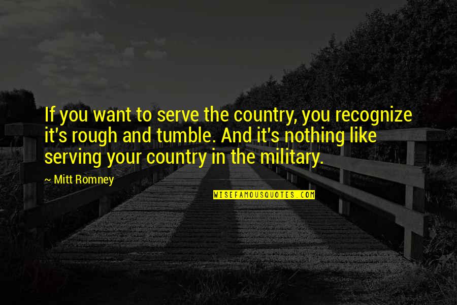 Armorax Quotes By Mitt Romney: If you want to serve the country, you